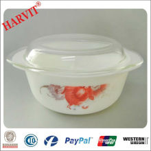 Hot Sale 1.0L Opal Glass Pot With Lid